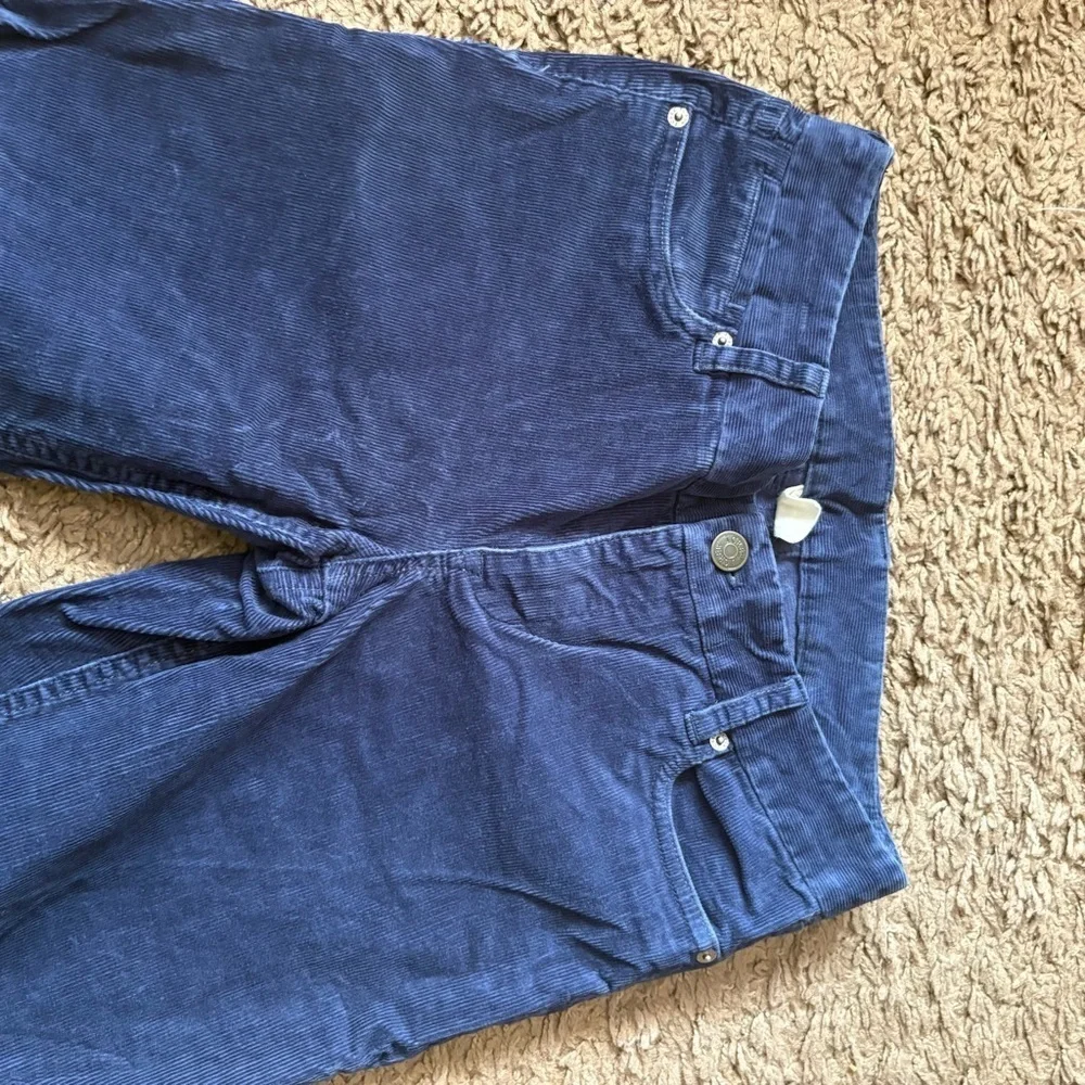 J.Crew Blue Corduroy Favorite Fit Pants Sz 4 Vintage Y2K 90s Flare